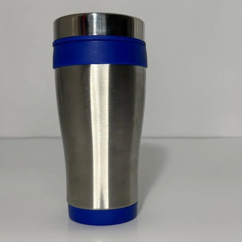 Boeing Stainless Steel Travel Mug Blue Insulated Coffee Cup w Lid